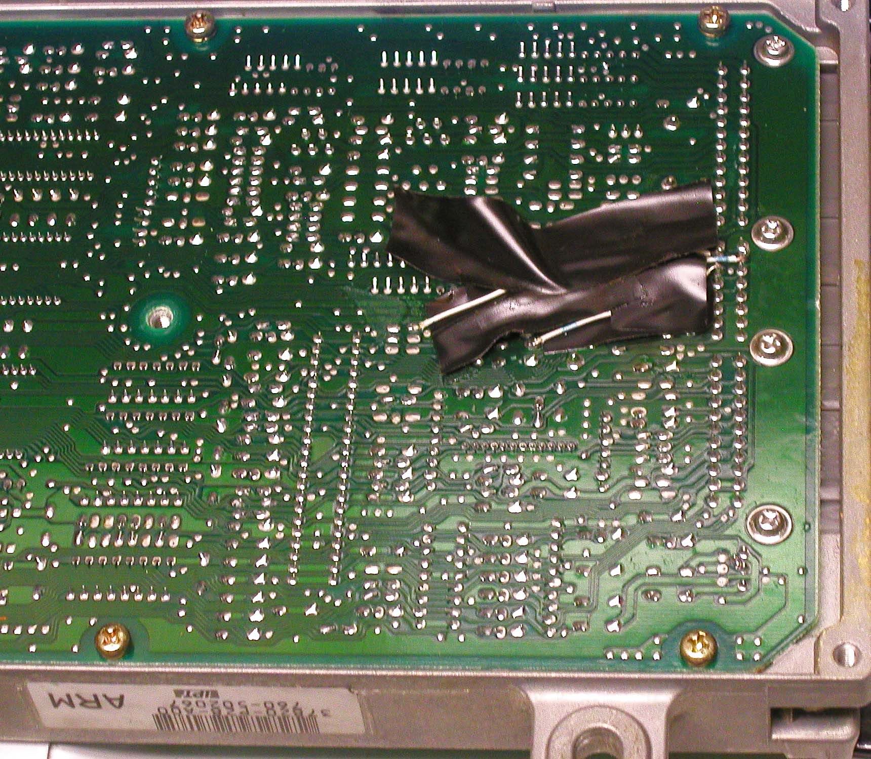 Honda OBD1 ECU Transistor Fix spots labeled Q31 OR Q28 FOR P13 ECU