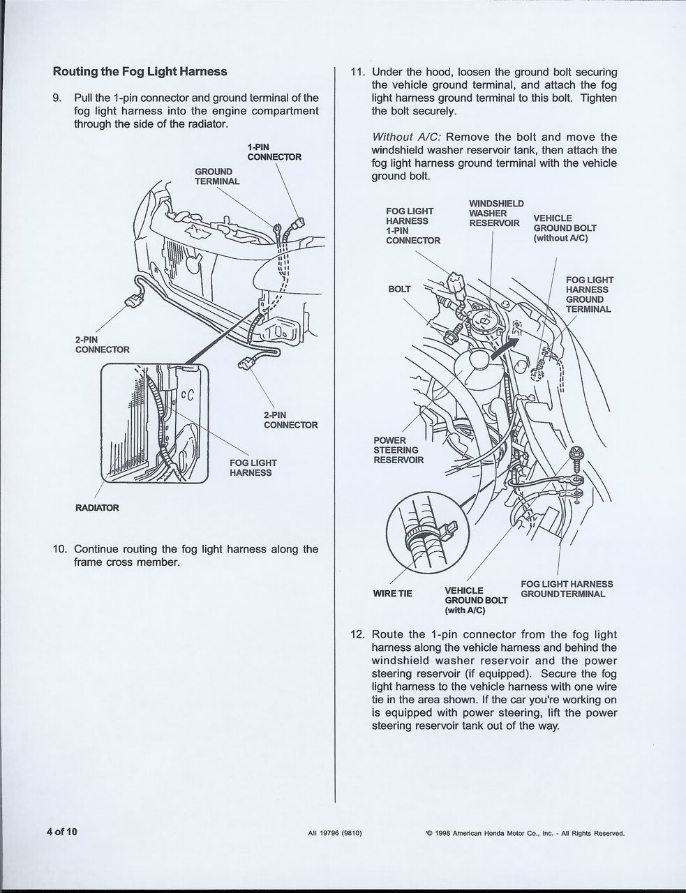 1998 Honda Civic Fog Light Wiring Diagram