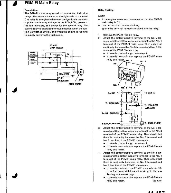 Fuel Pump Main Relay Problems - HondaCivicForum.com  2000 Civic Main Relay Wiring Diagram    HondaCivicForum.com