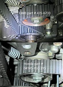 D17A1 timing belt tensioner bearing starts to fail after only 2,000 miles of use!-02civicgmbvshondatensioner.jpg